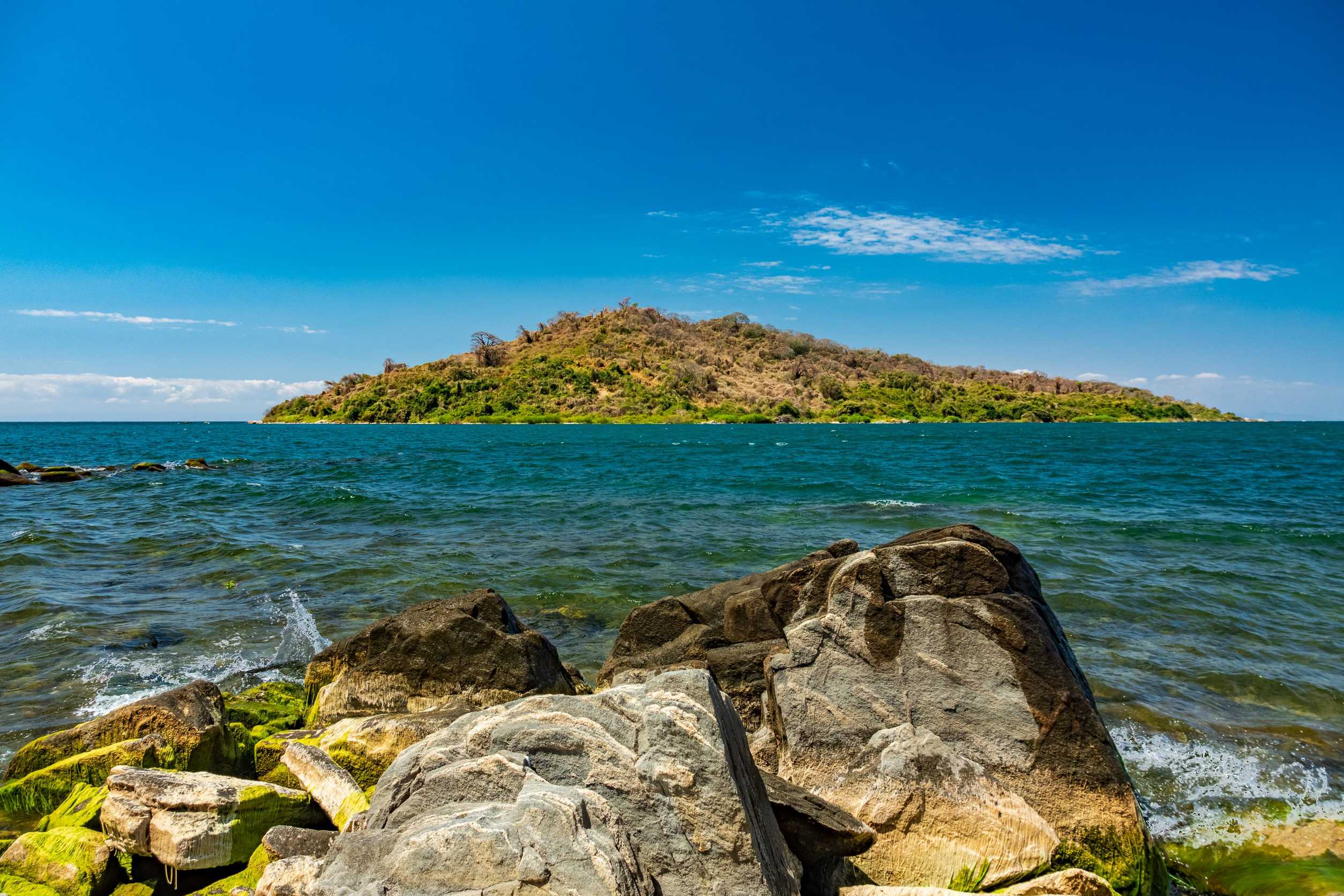 A Breathtaking View Of Lake Malawi In Malawi