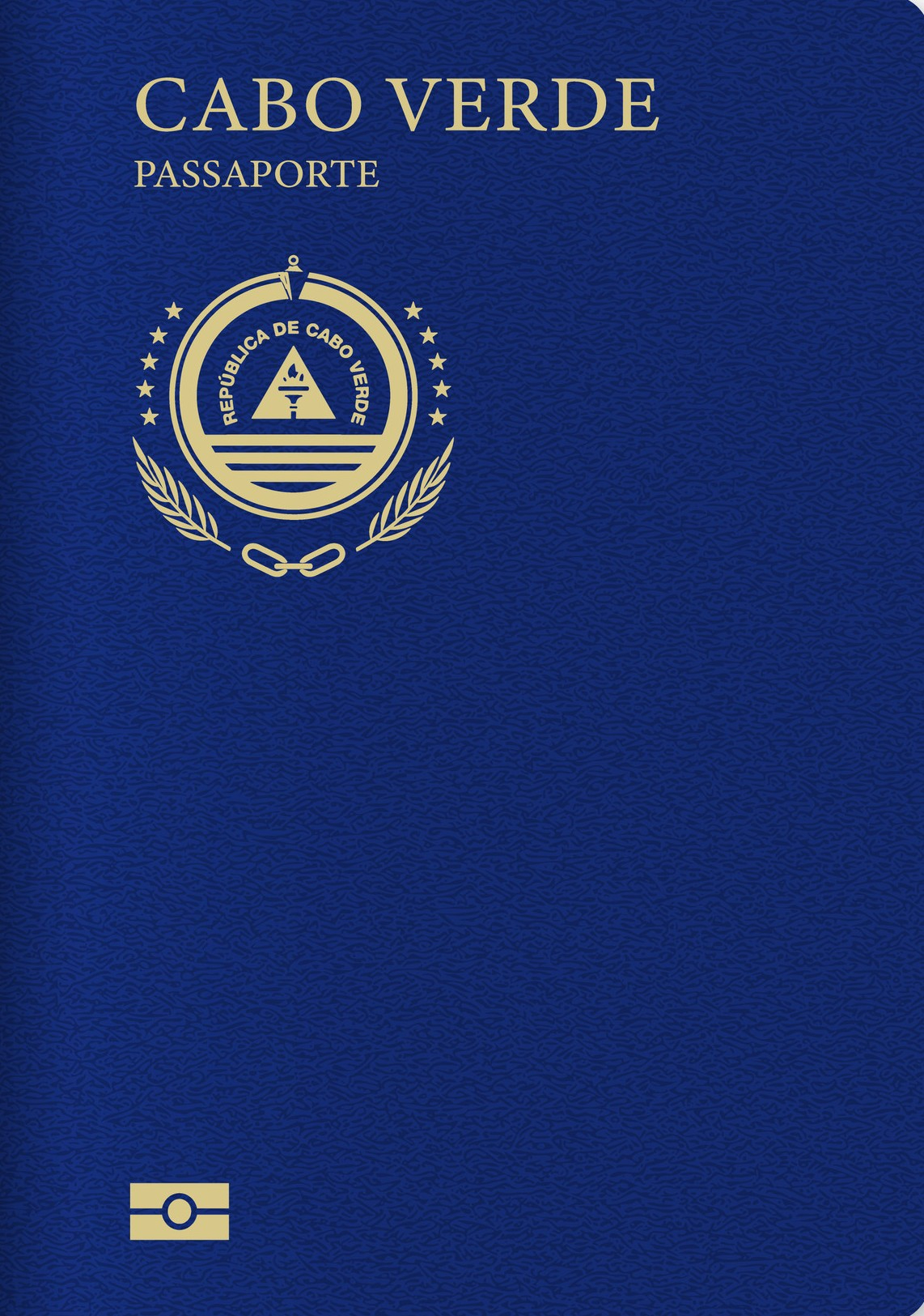 Cape Verde Passport Cover Featuring Gold Text And Emblem