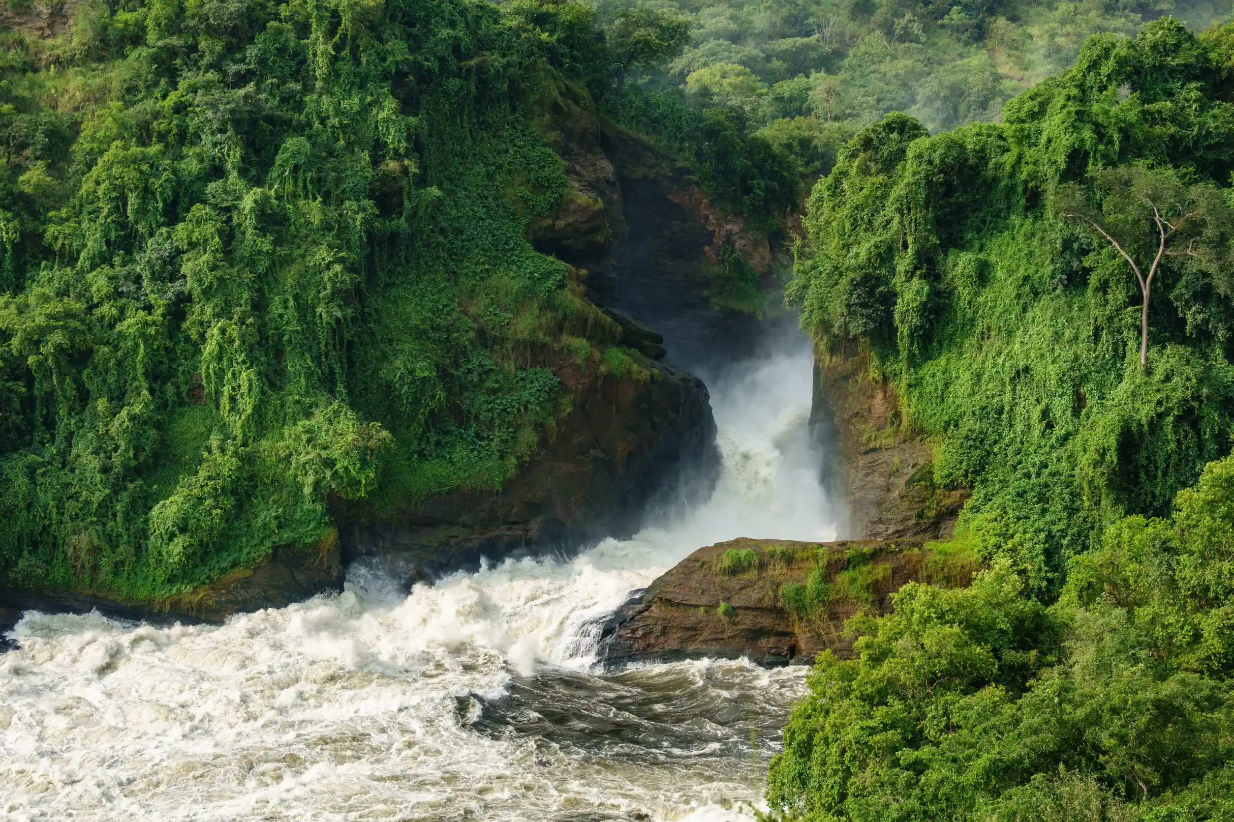 Closeup Of Murchison Falls Canyon In Uganda