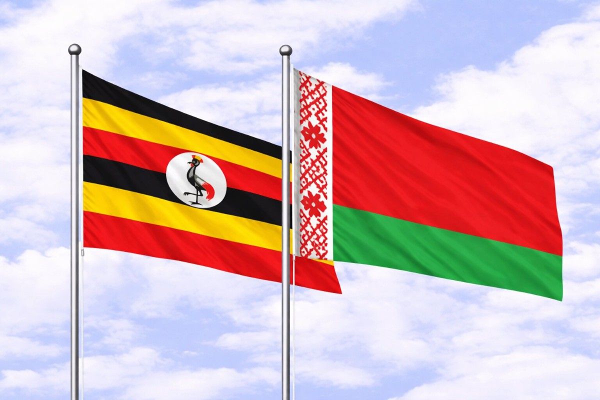 Flags Of Uganda And Belarus