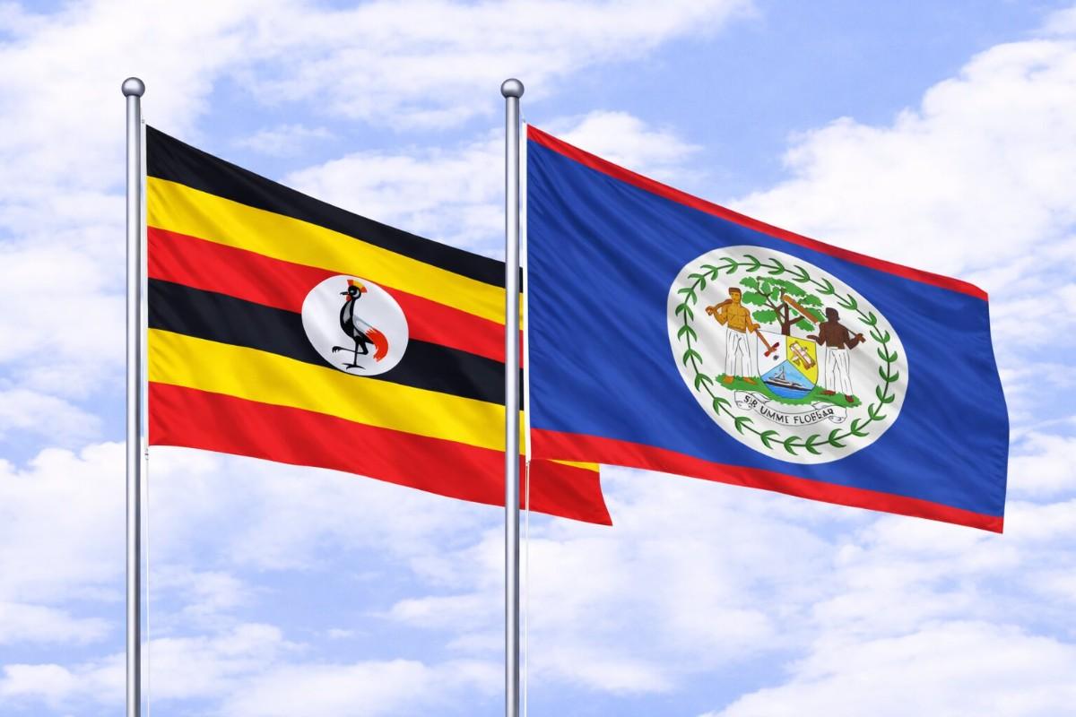Flags Of Uganda And Belize