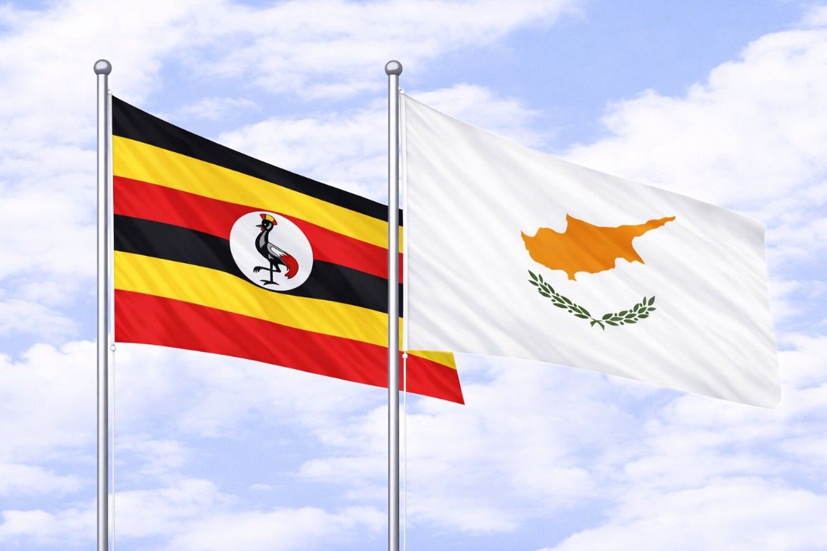Flags Of Uganda And Cyprus
