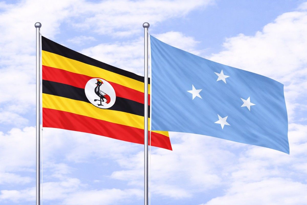 Flags Of Uganda And Micronesia