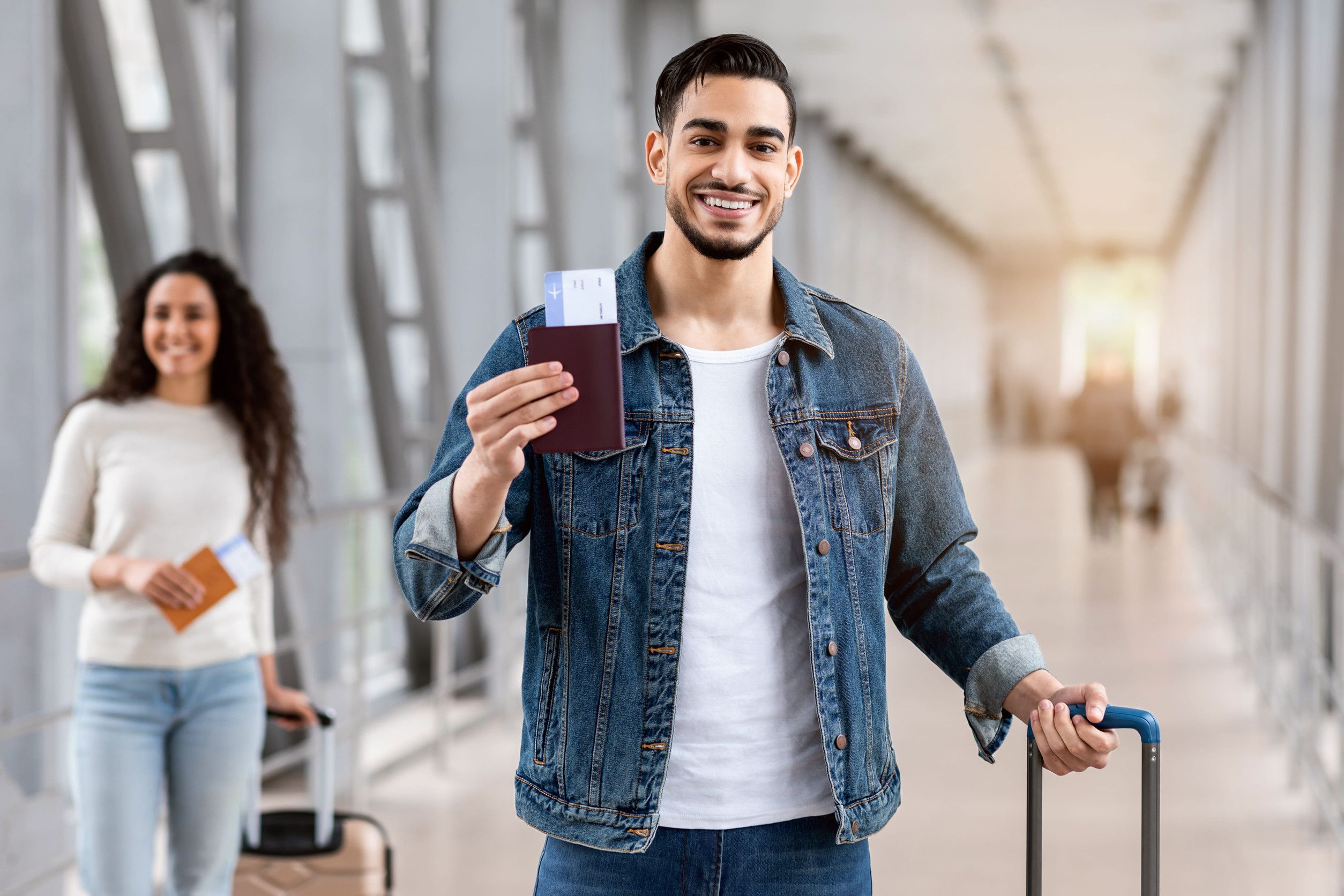 Man Posing With Passport