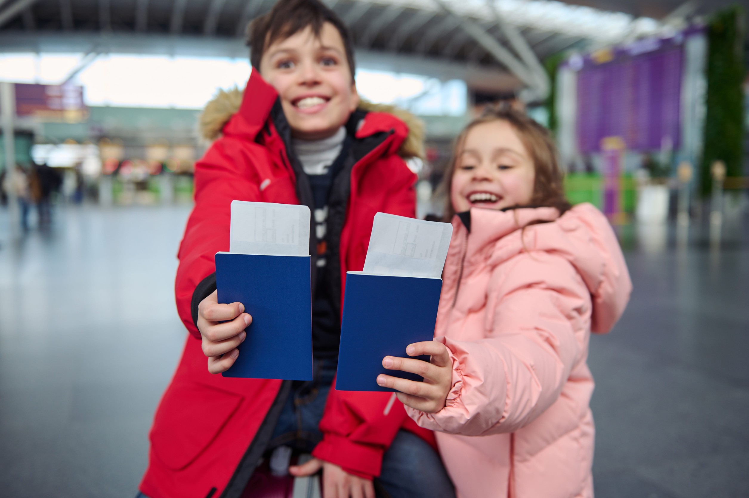 Soft Focus On Passport Document With Air Tickets