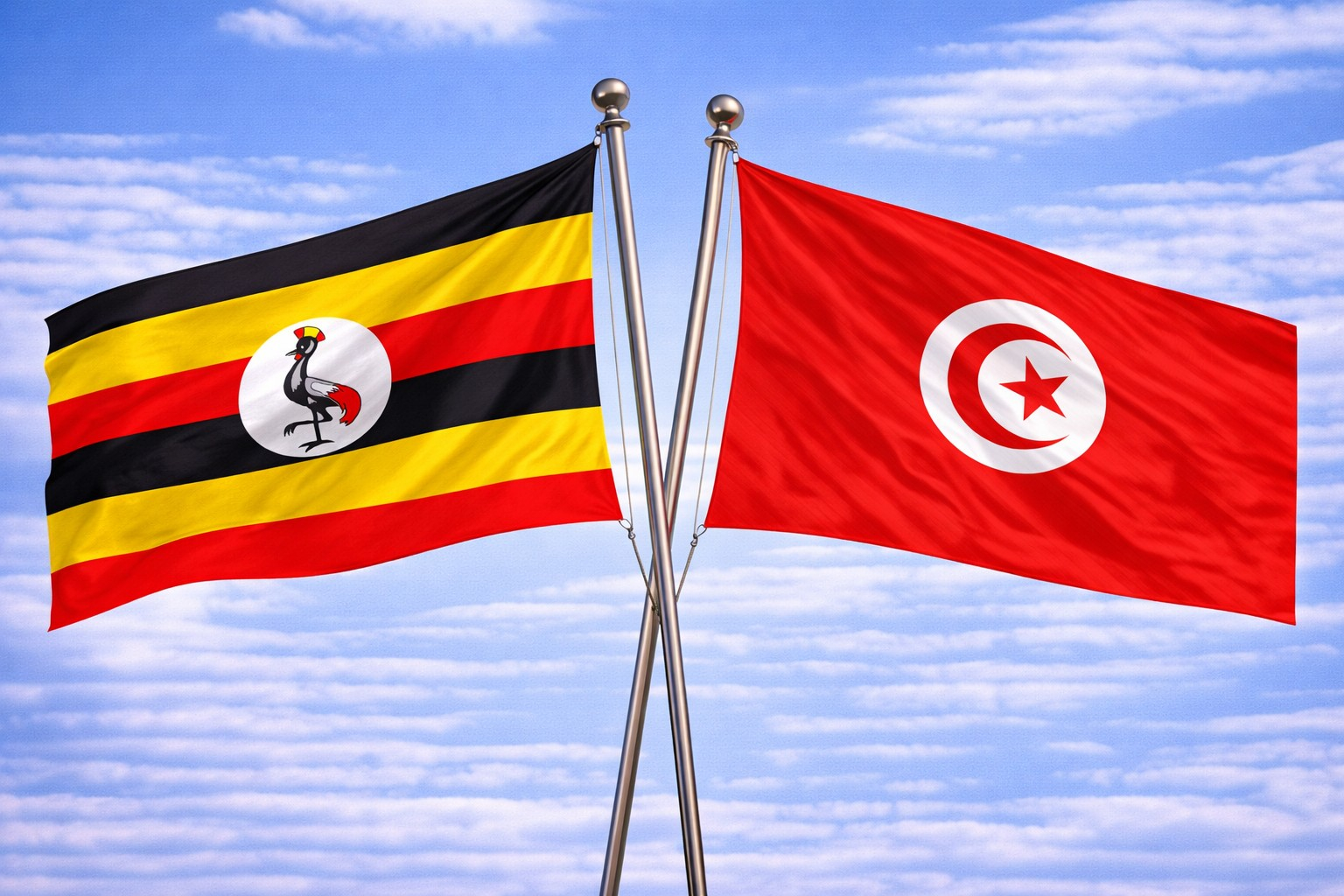 Ugabda Flag And Tunisia Passport