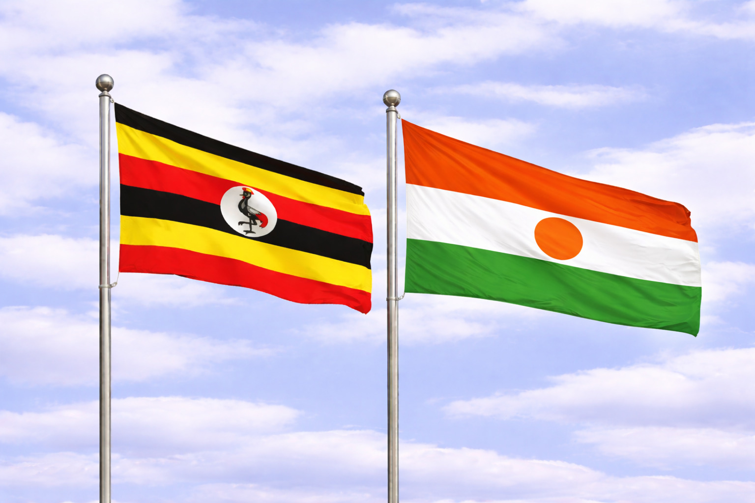 Uganda Flag With Niger Flag
